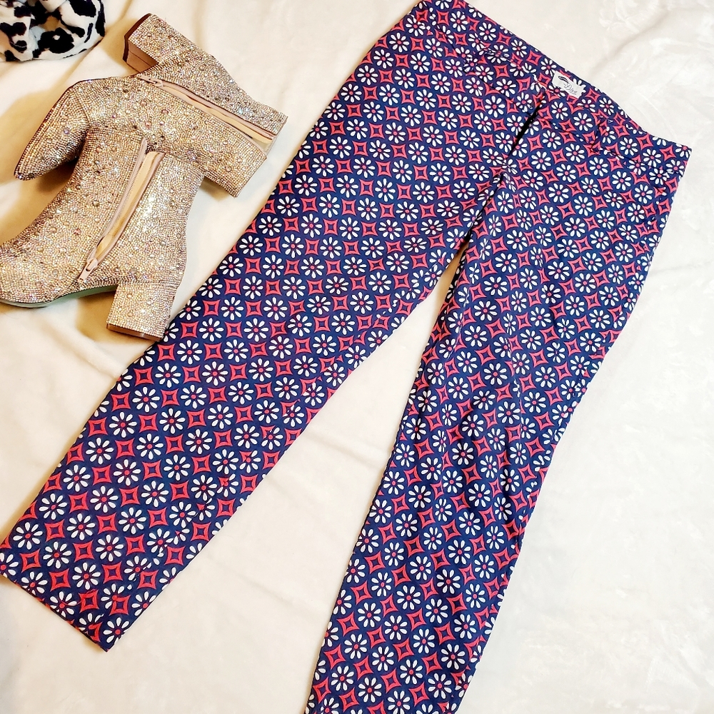Old navy diva pixie pants red white blue 10